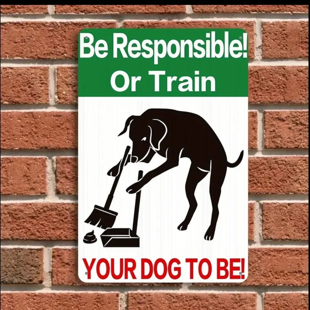 Be Responsible Dog Training Sign - Green, Black, White, Red